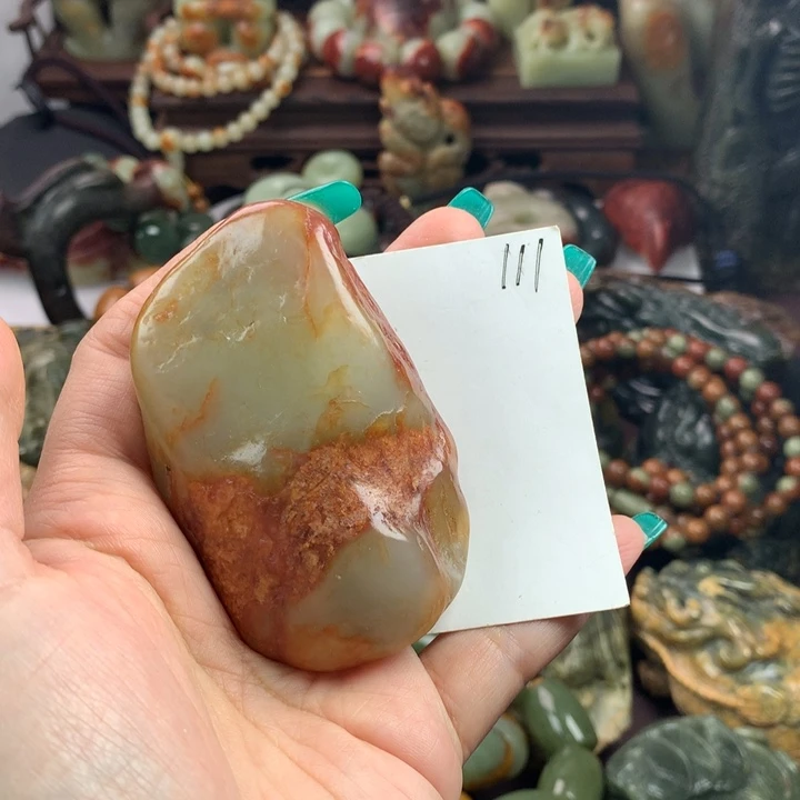 岫岩河磨玉（透闪石质玉）把件未镶嵌