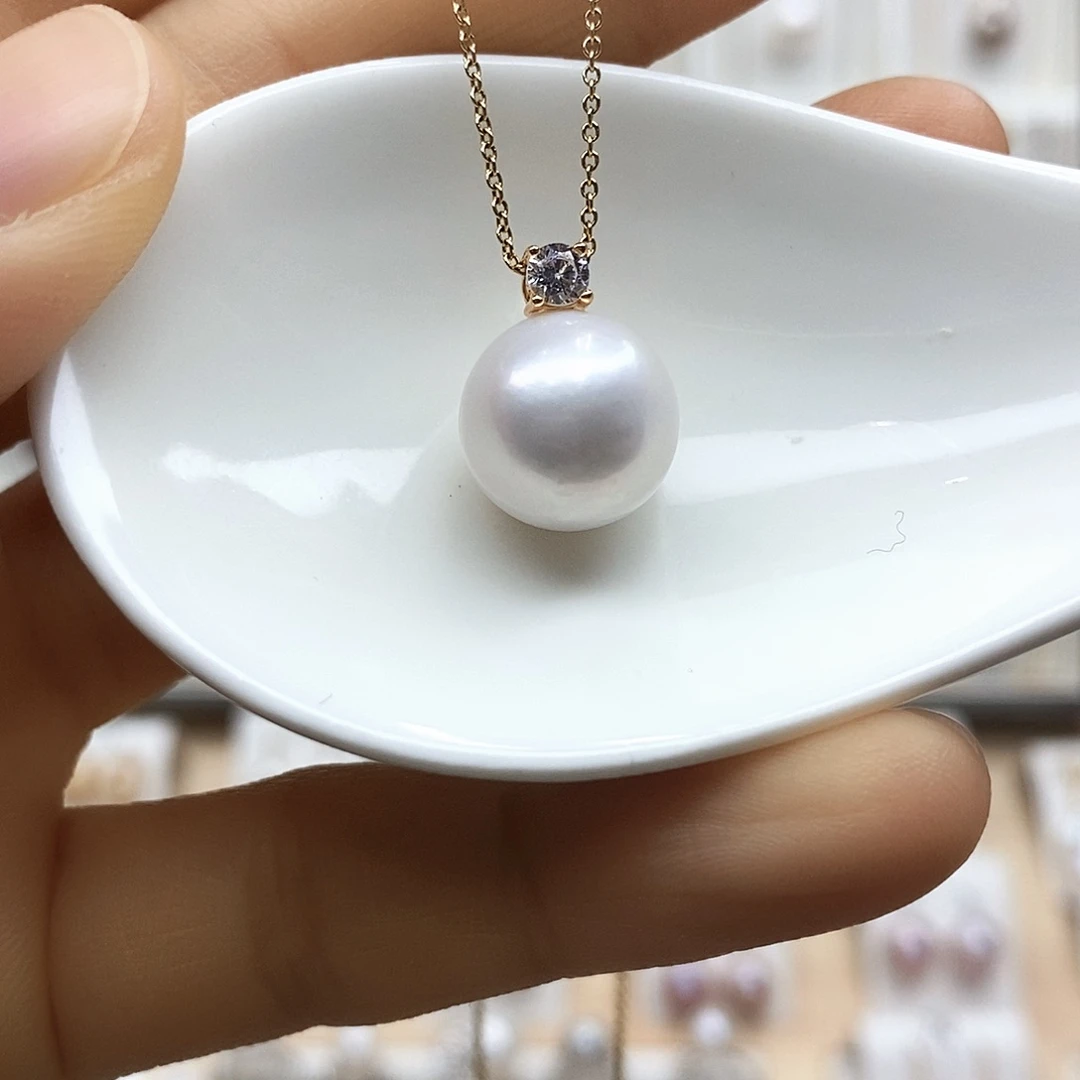 淡水珍珠颈饰银S925镶嵌