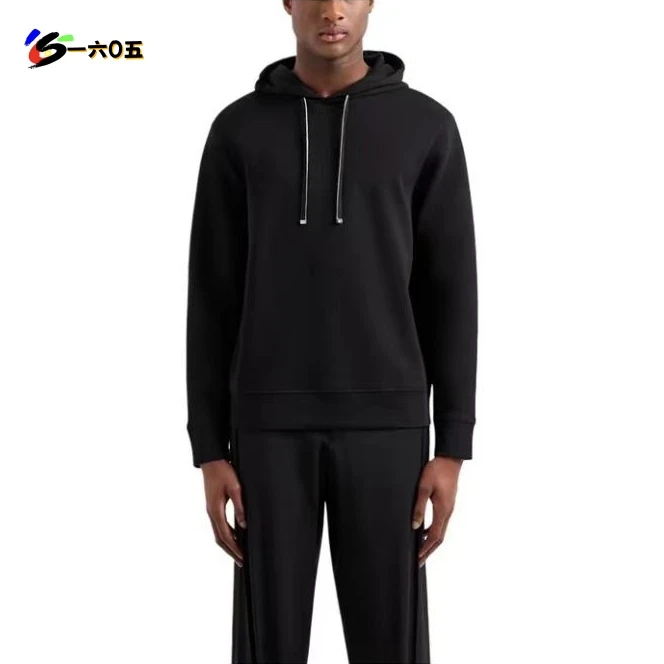 SC24136 秋季休闲舒适弹力空气棉透气老鹰贴标连帽卫衣