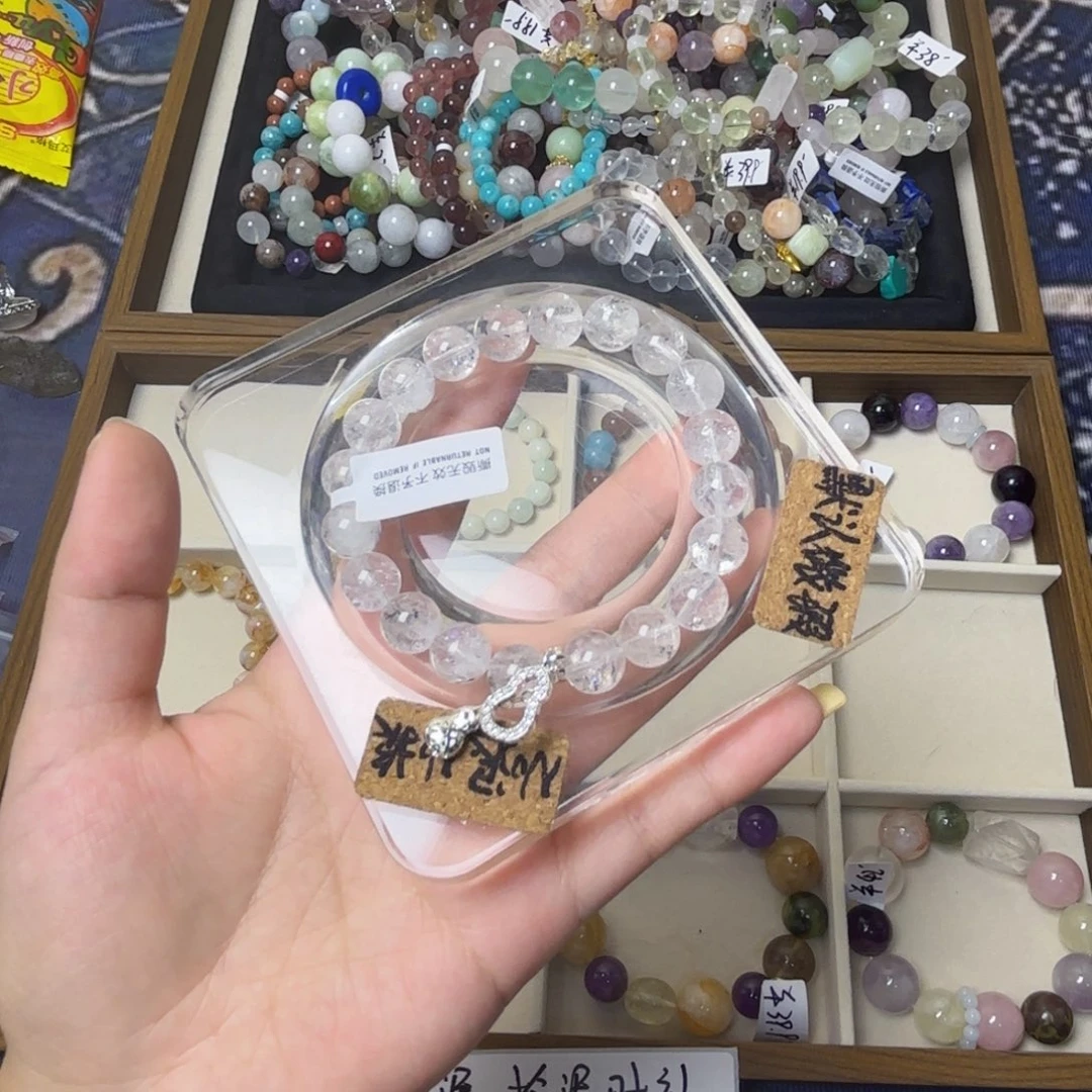 ༒***莉水晶未镶嵌手串168号闪灵小卡