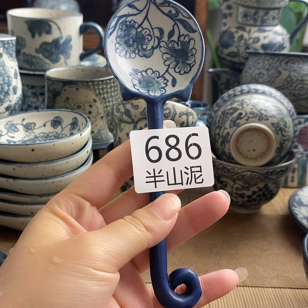手工手绘青花高温陶瓷