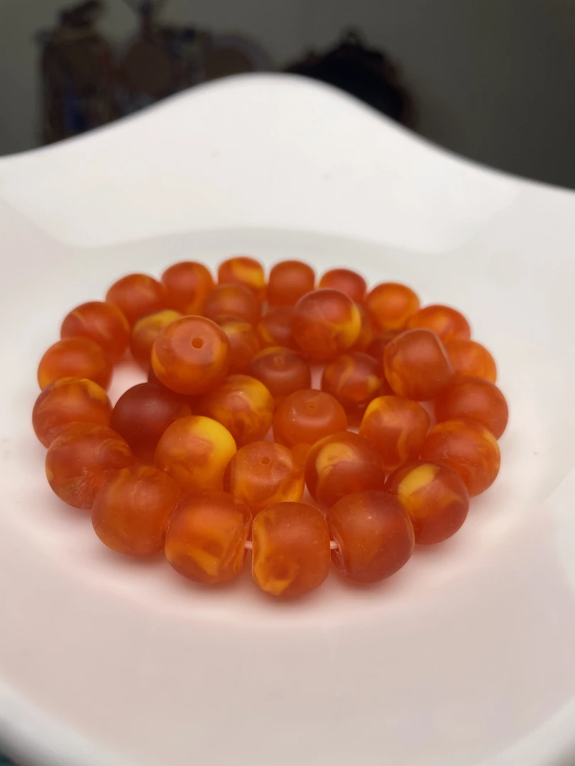 10*12MM天然蜜糖红老型散珠一颗【拍19颗穿好发】