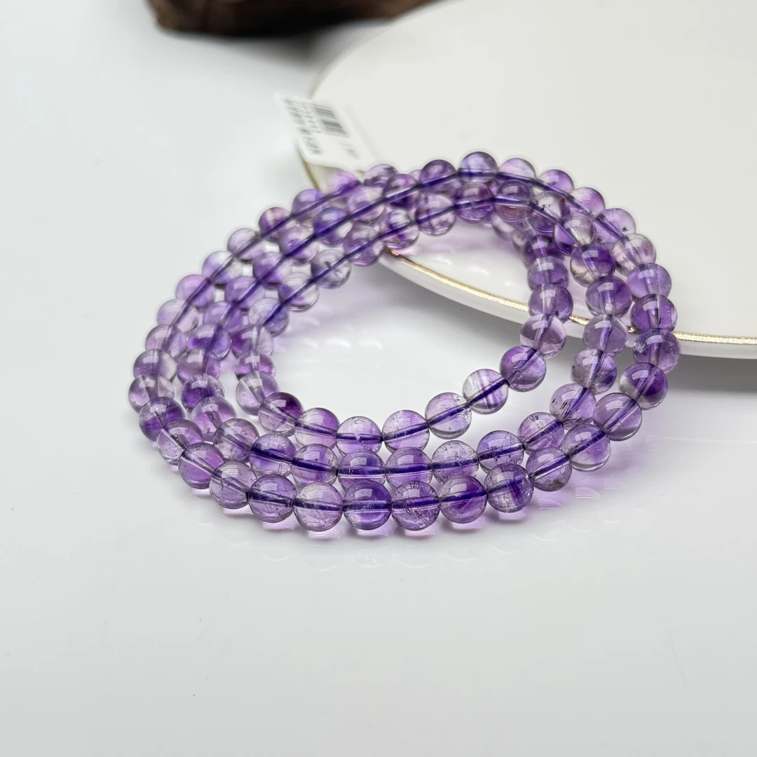晶匠天然紫超七多圈手串6mm+多样性发一