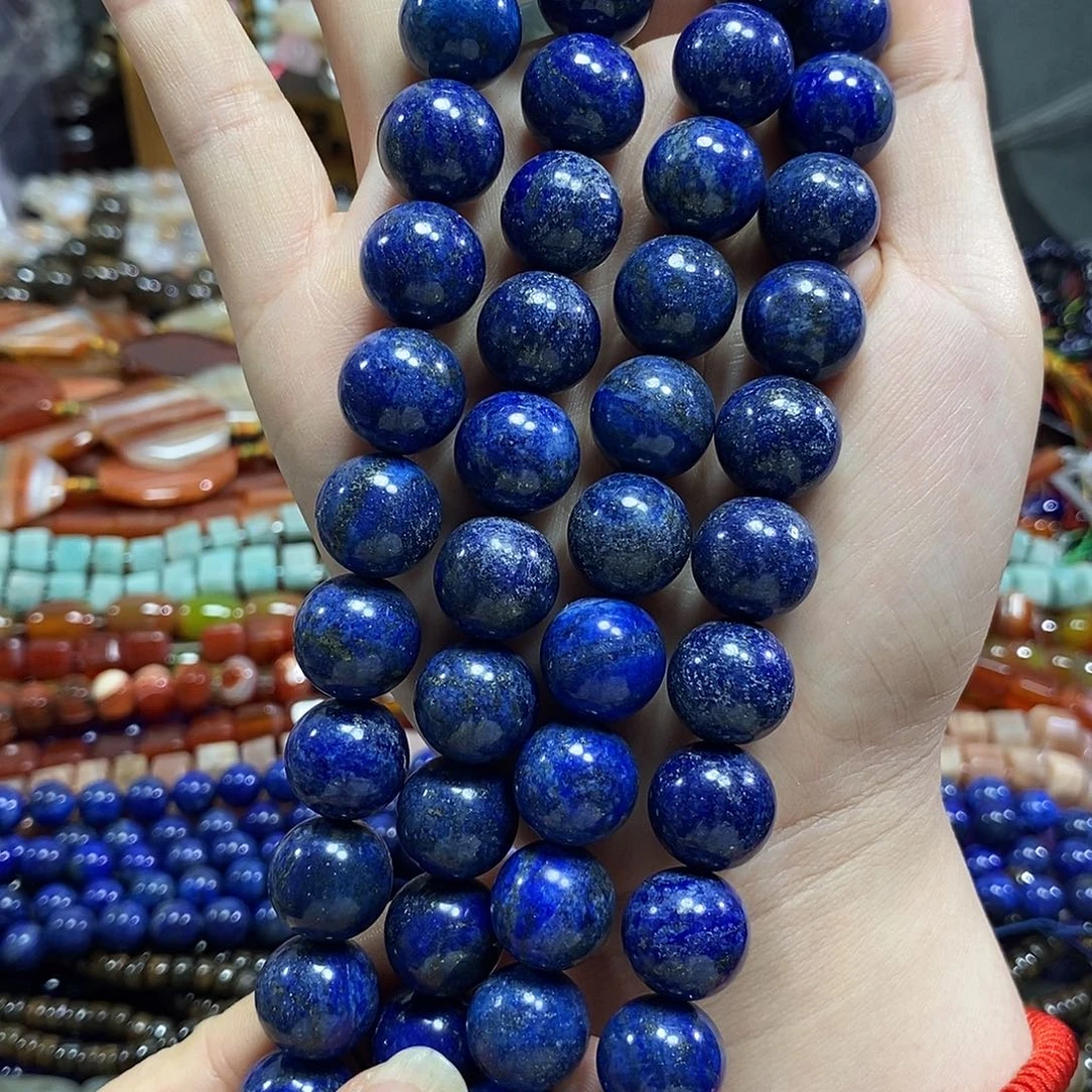 玛瑙/玉髓未镶嵌珠宝半成品青金一条卡14mm