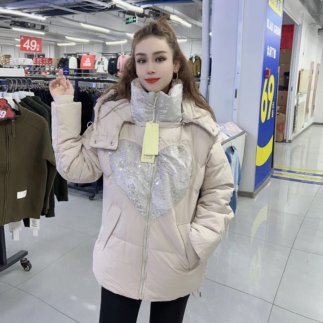 2025高级女士短款棉服时尚百搭，保暖显瘦个性款冬季休闲外套 包邮