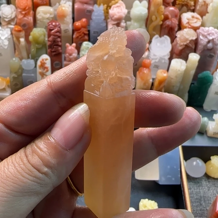 昌化石印石1.5厘米龙包刻字