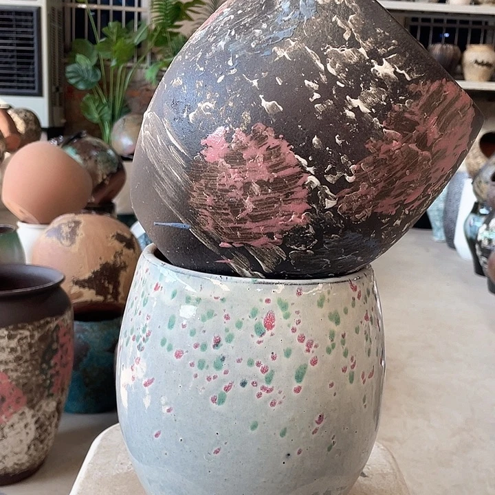 紫砂花盆正品口15高20。z z x