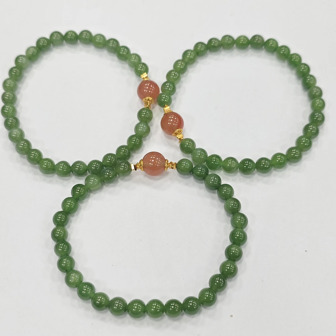 【书记甄选】天然原创和田玉单圈手链 多样性发一件 约5mm JC3795