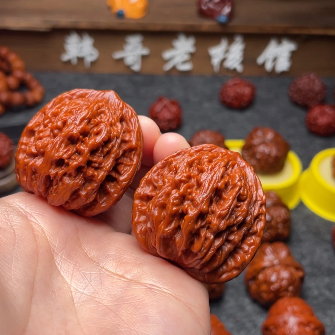 文玩核桃吊坠文玩核桃 手把件 麦穗虎头 40