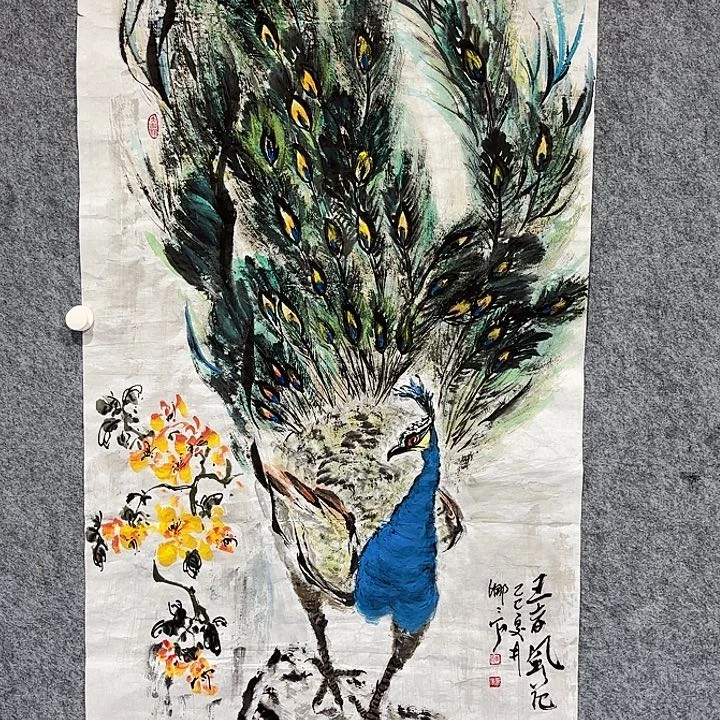国画国画作品 孔雀