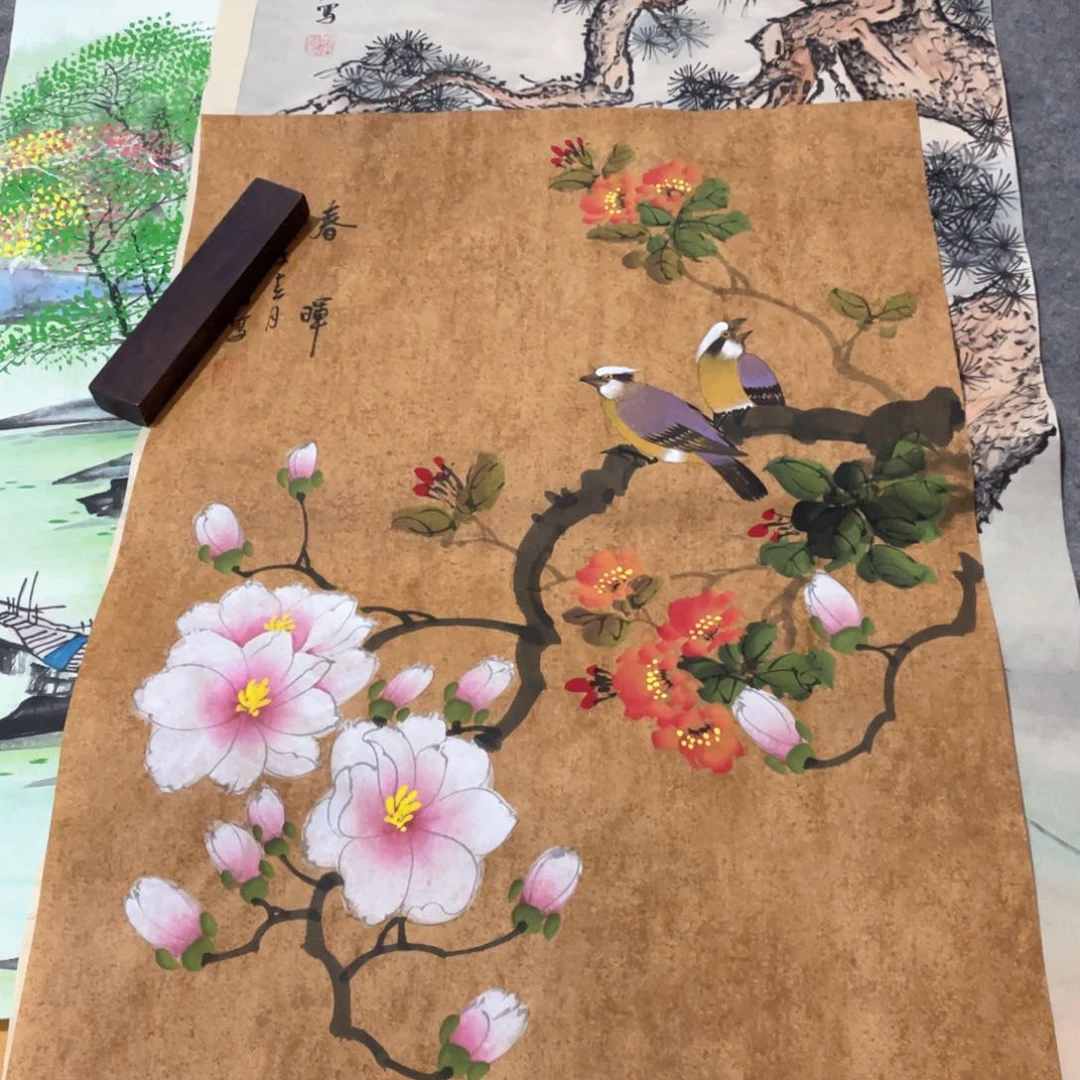 国画国画作品画心一张