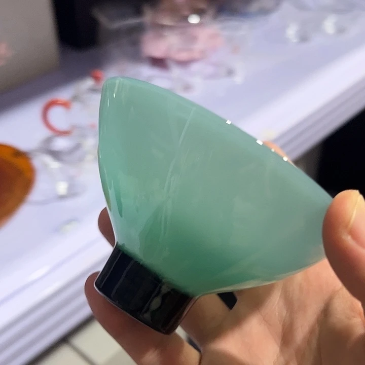 玉见 斗笠主人杯 青色