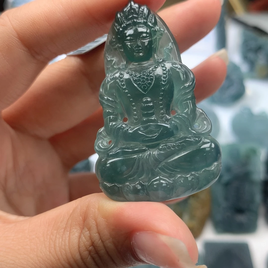 翡翠未镶嵌颈饰花*米天然翡翠