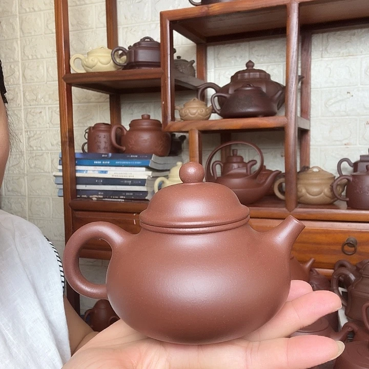 茶壶紫砂容天300cc底槽清精工半手工
