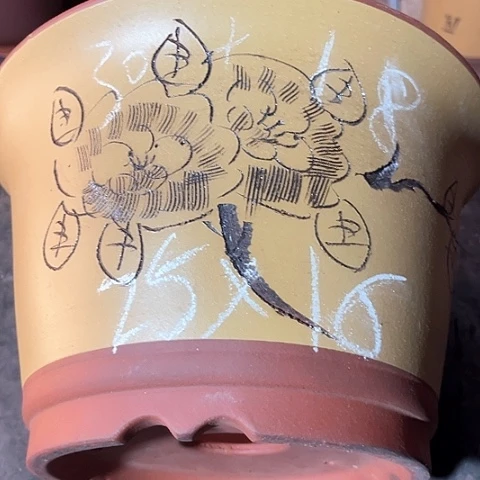 紫砂花盆斗盆一个