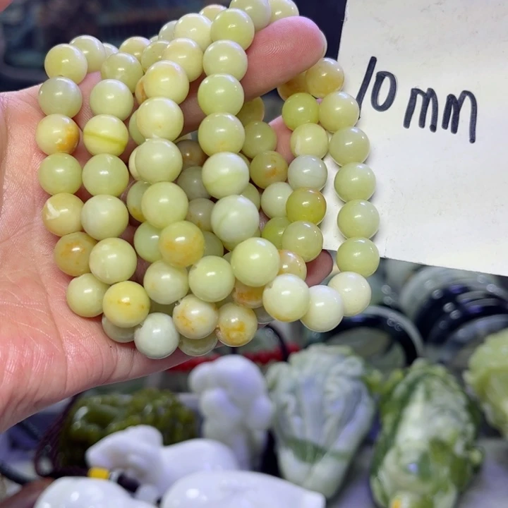 蛇纹石玉手串多样性发货未镶嵌