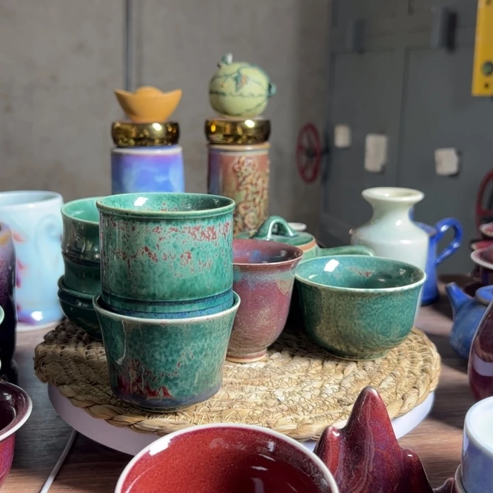 呵***名瓷片钧瓷气碳直筒杯