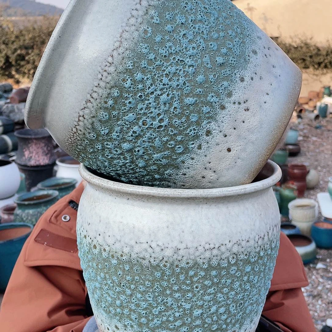 红陶王嫂花盆0119-163