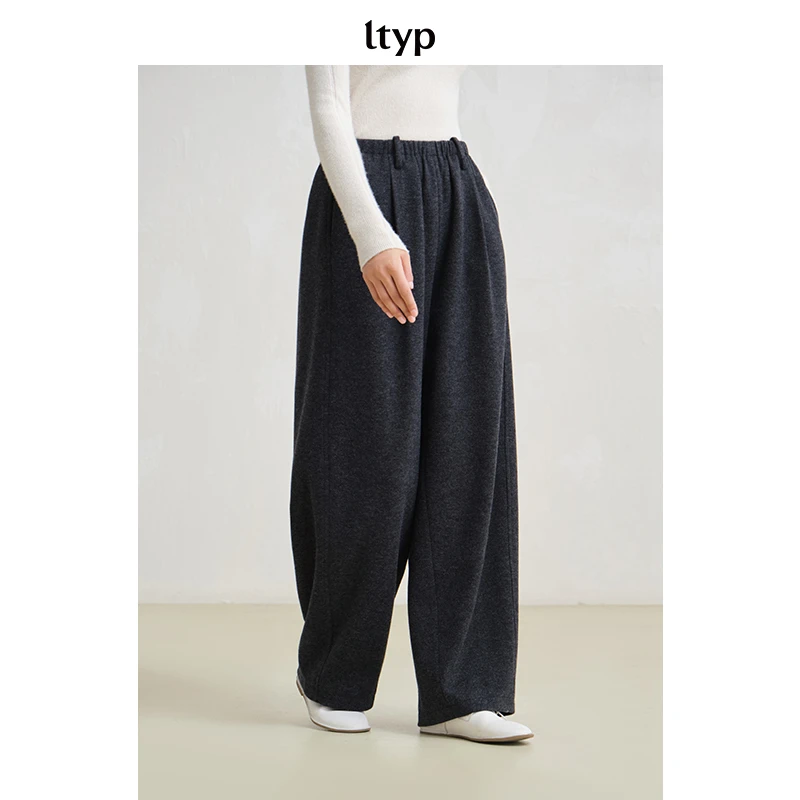 ltyp 11.2 精纺羊毛棉镰裤 极简文艺保暖休闲裤女春Y104254150