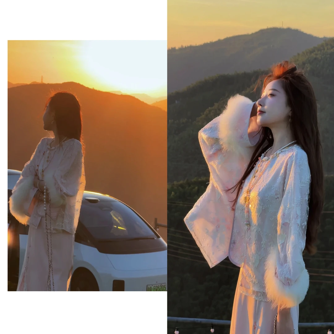 【婷婷】《牡丹亭•暮色回想》重工刺绣毛毛套装 TTL2SQ757