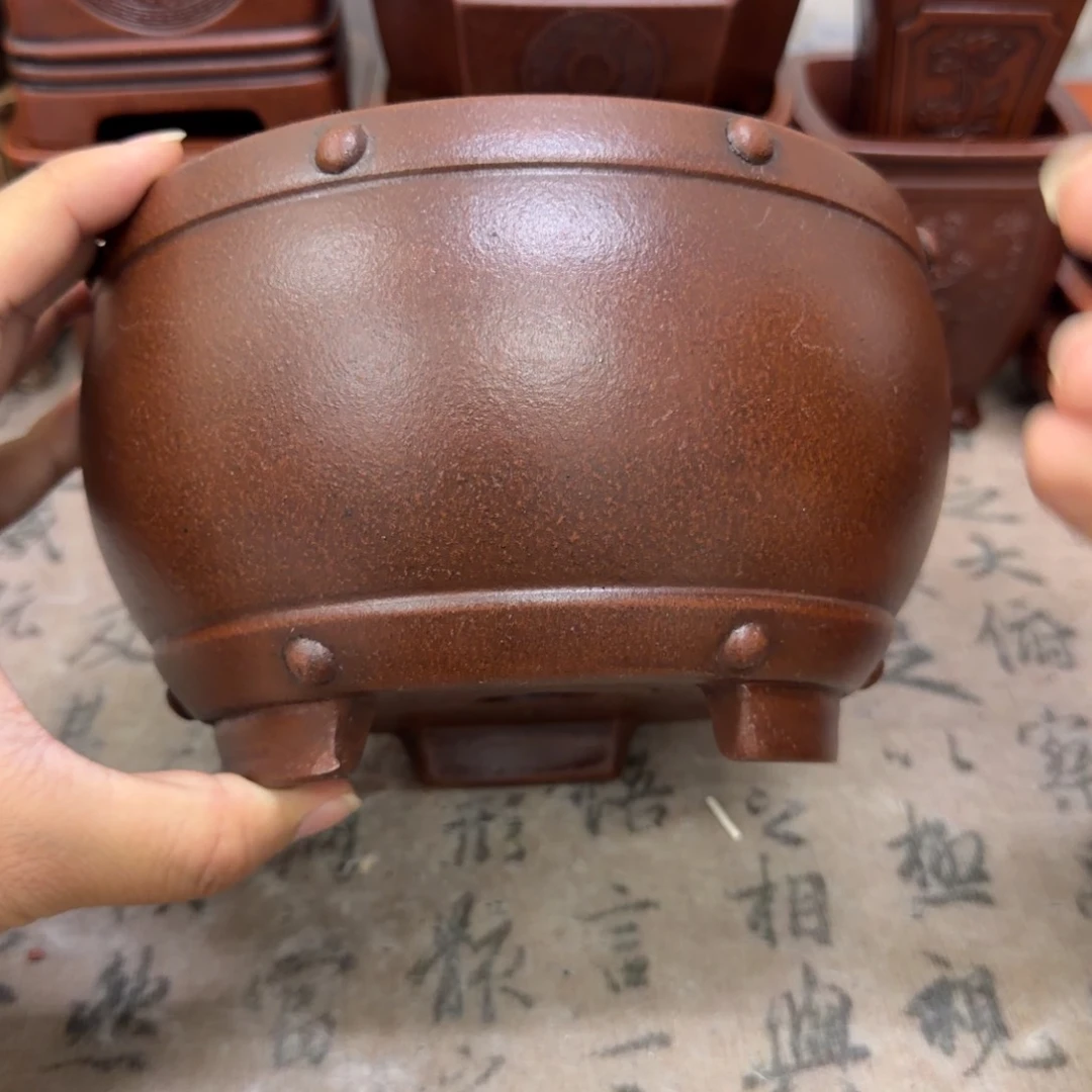 紫砂花盆15x9.5内经紫砂花盆