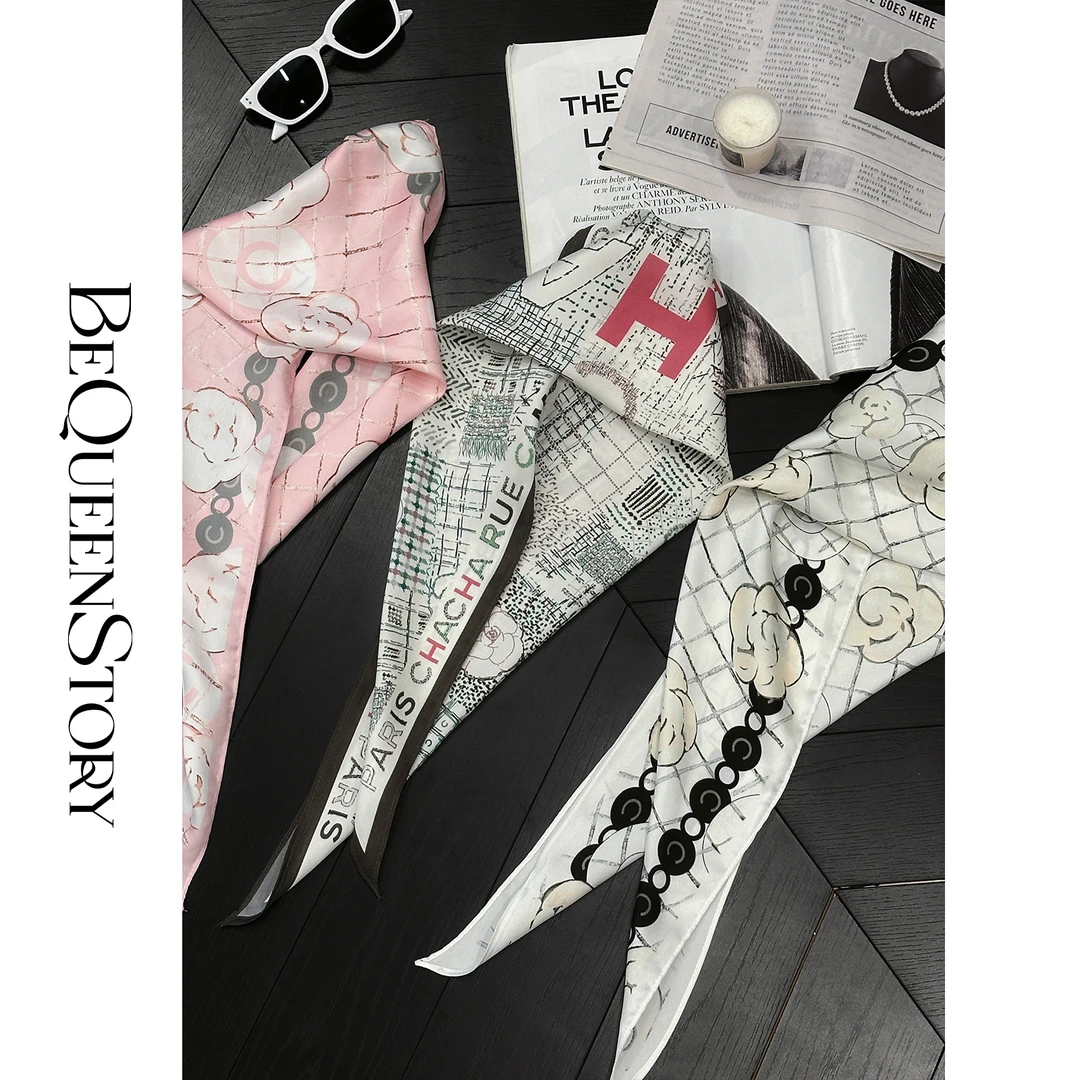 余潇潇配饰 百搭日常气质夏夏薄款大方丝巾