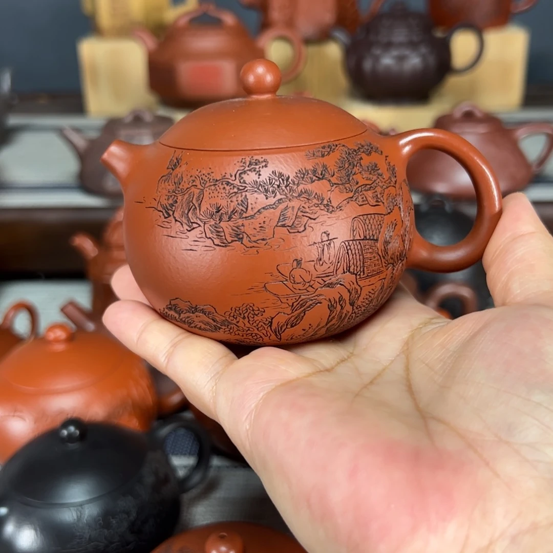 茶壶紫砂辻*爺西施朱泥