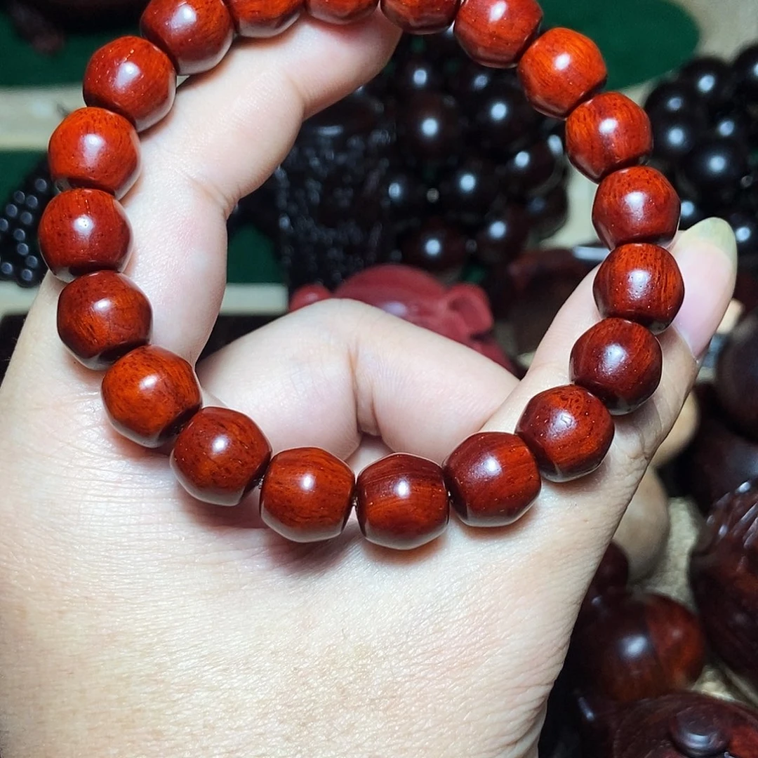 手串/手链小叶紫檀1.0精工系列鸡血红顶泥单圈