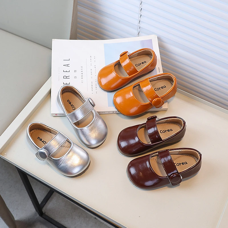儿童皮鞋2025春秋新款韩版公主新款鞋子女童宝宝复古软底时尚单鞋