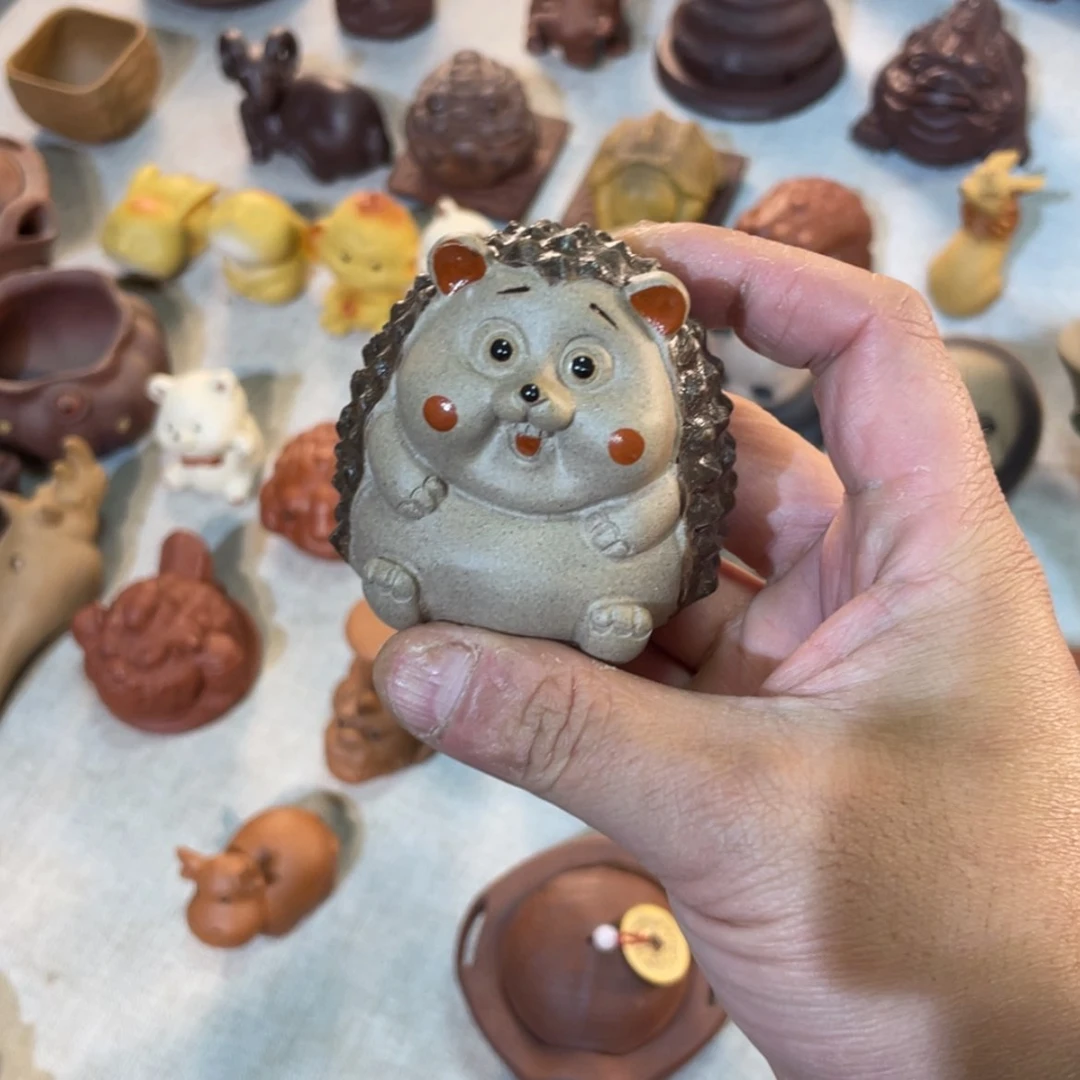 【闪购商品】紫砂茶宠身****材青段小刺猬