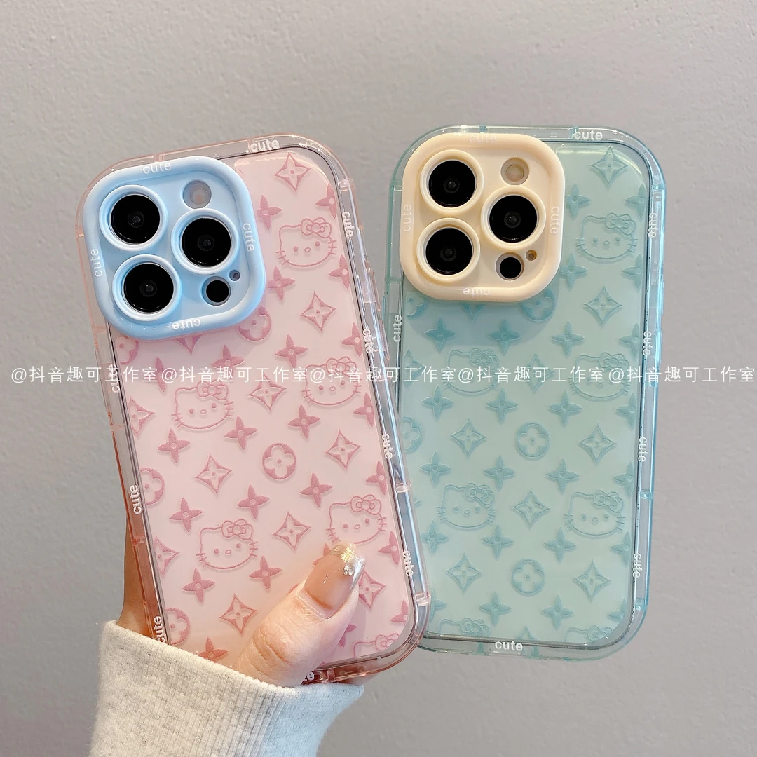 （苹果）果冻奶油壳适用iPhone16promax15/14/13/12/11潮凯蒂手机壳