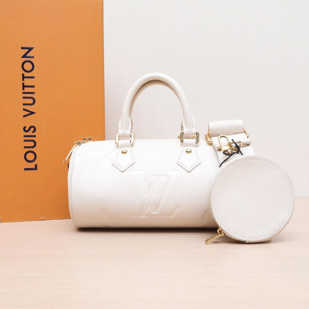 95新 LouisVuitton/路易威登 【小花念念】巴比龙 BB 米白色 芯片