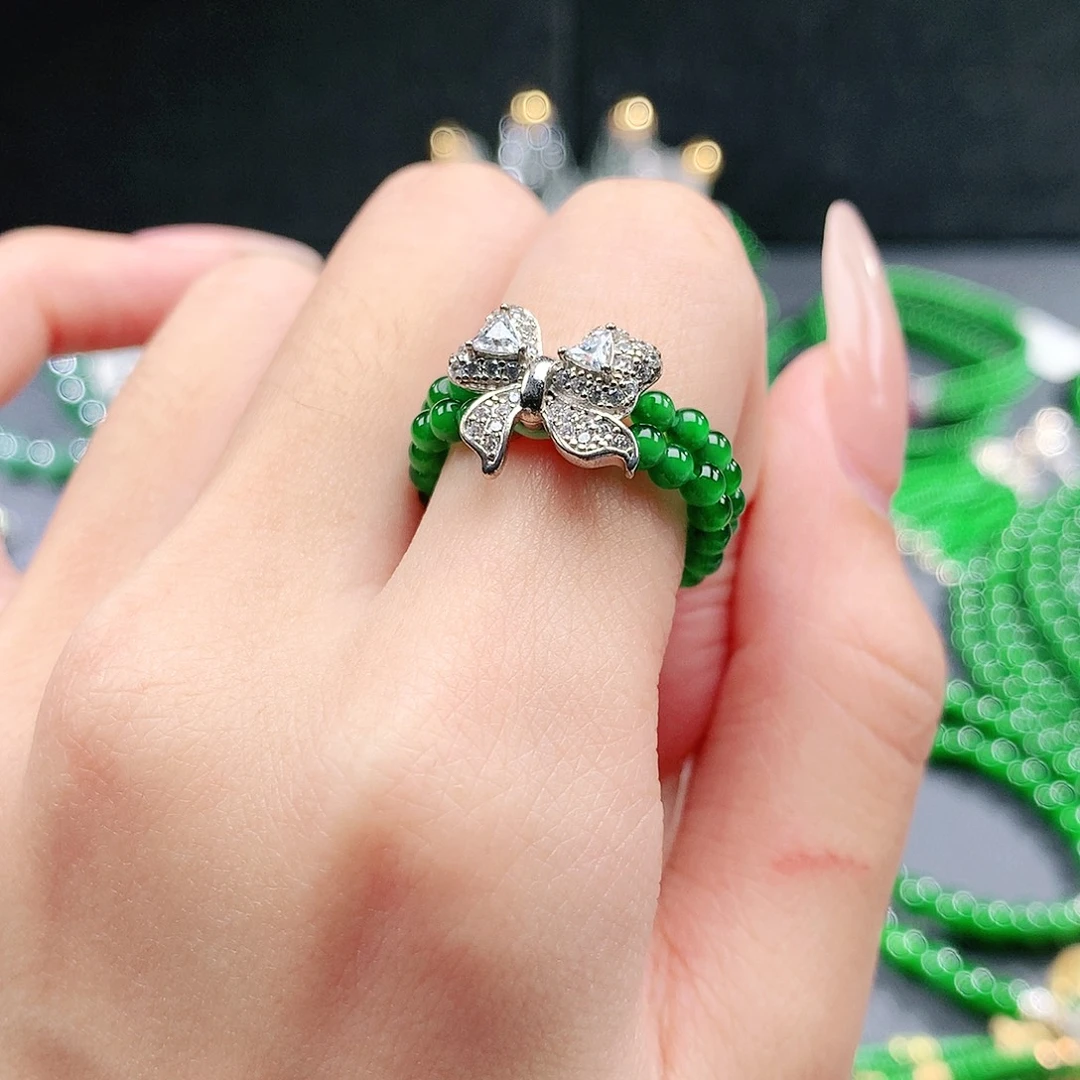 翡翠未镶嵌手链戒指