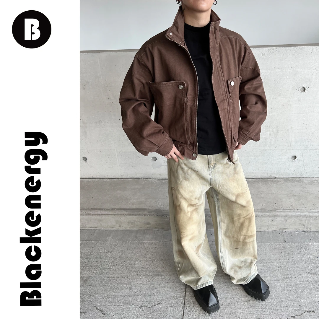 美式外套男春秋季复古cleanfit重磅高级感立领短款boxy夹克潮流