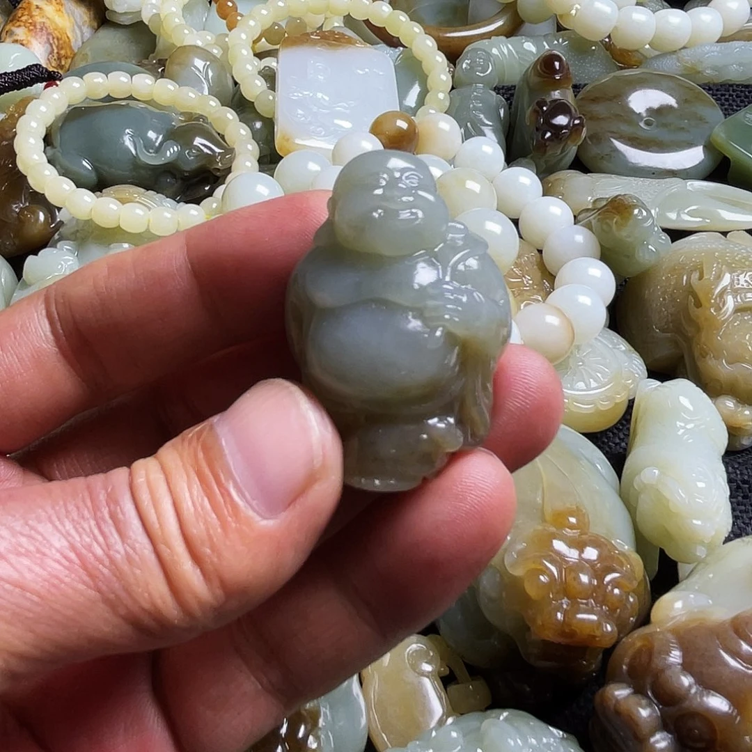 和田玉未镶嵌吊坠(不含链)将***往