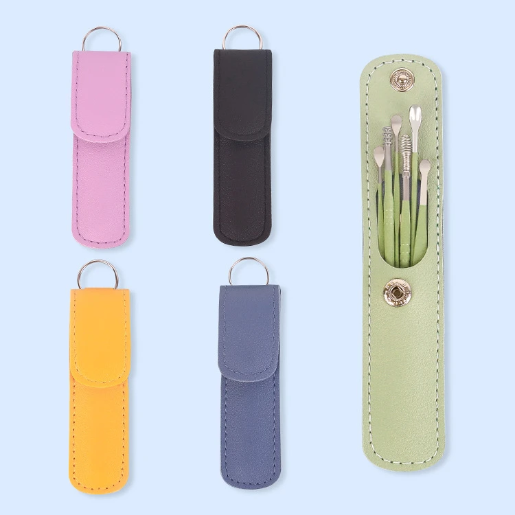 现货家用便携耳勺六件套螺旋弹簧掏耳朵工具采耳套装6件套挖耳勺