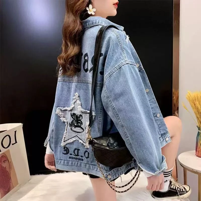 （非图片款）時尚韩版复古女装外套牛仔衣时尚百搭