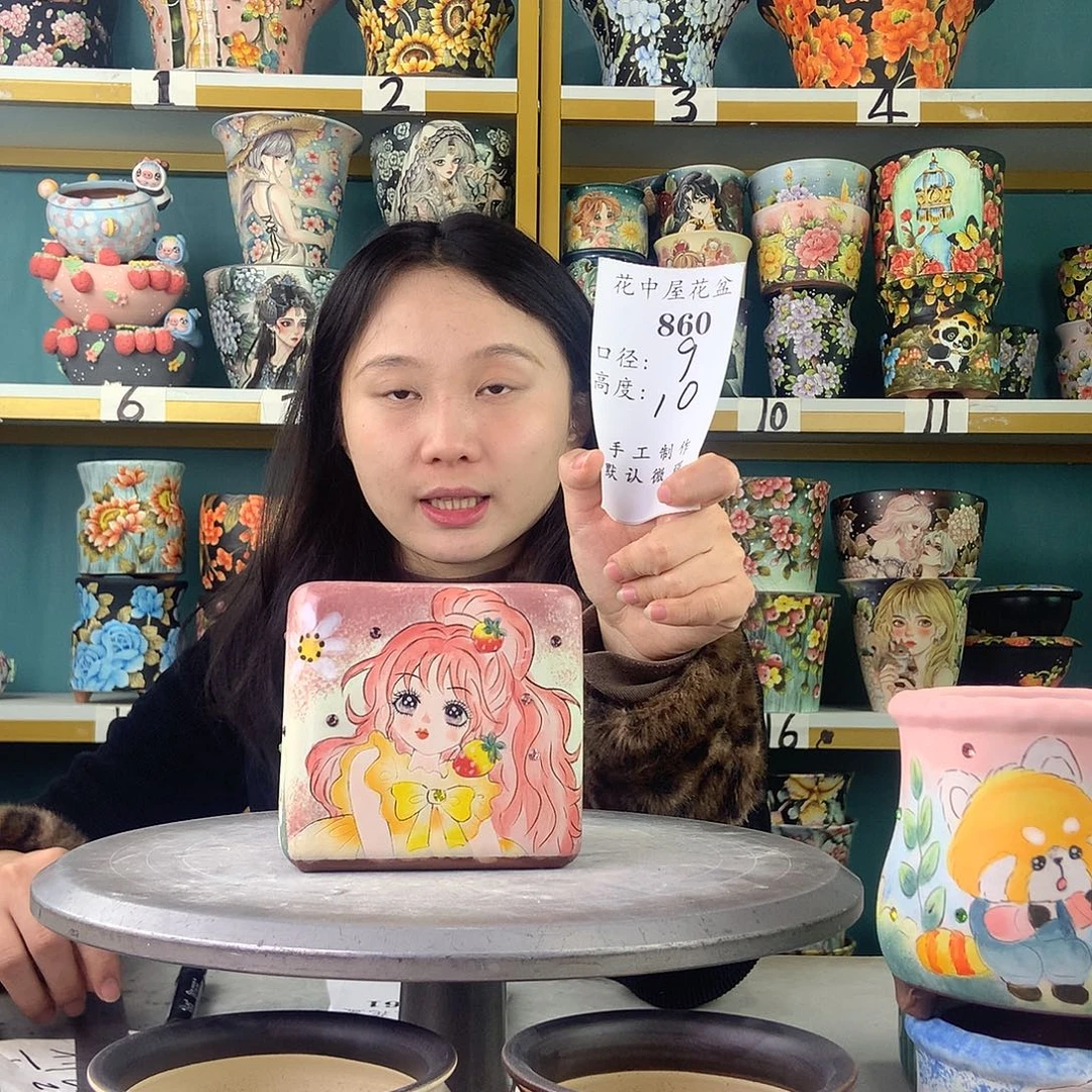 陶景德镇手工花盆860