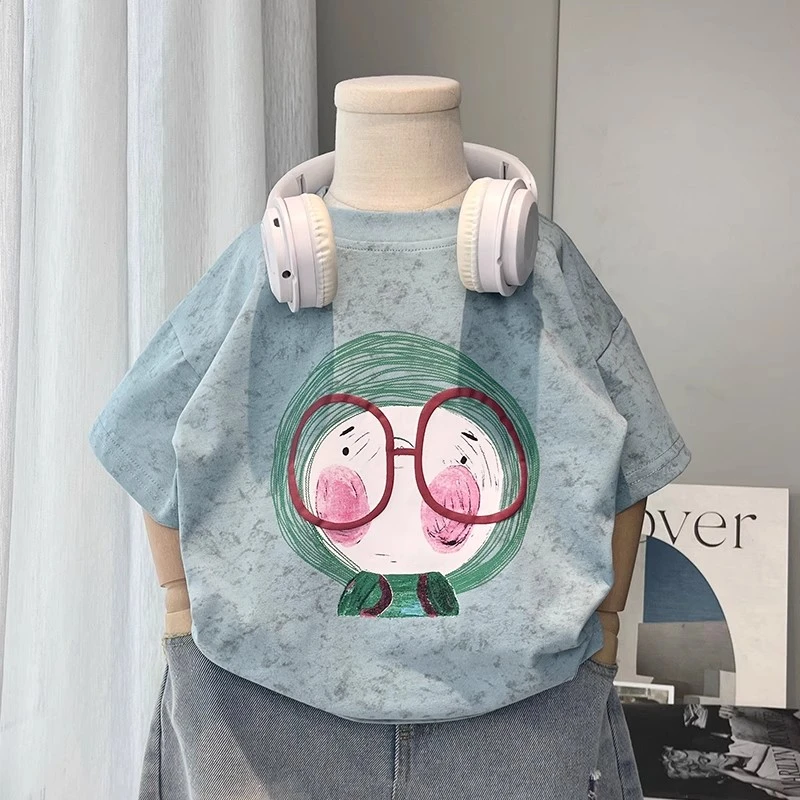 男童短袖t恤2025新款儿童韩版洋气夏季半袖宝宝纯棉夏装T小童夏装