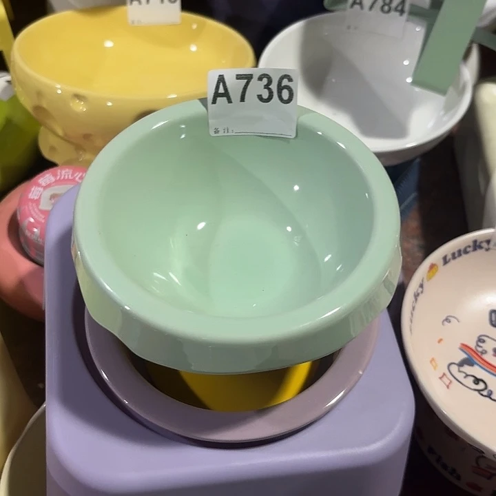 A736陶瓷冰淇淋高脚微瑕