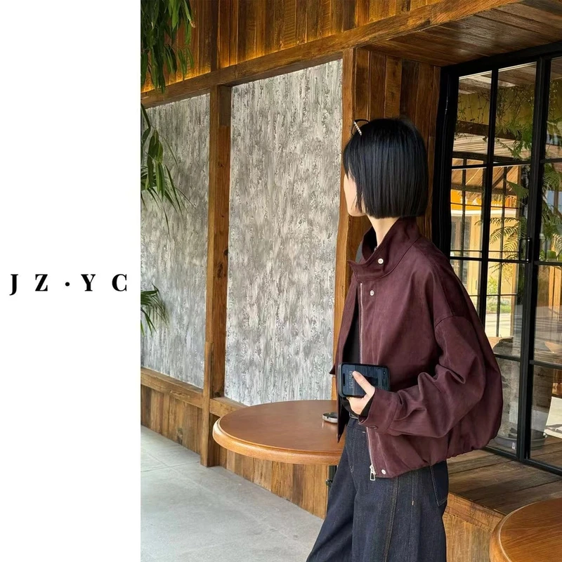 【洁子推荐】2024秋季24998复古立领休闲绒外套 JZYC