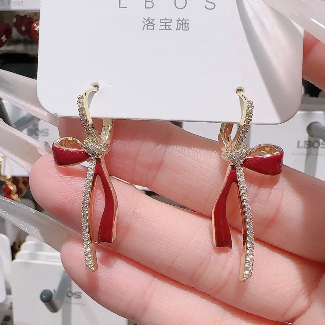 铜合金锆石925银耳环