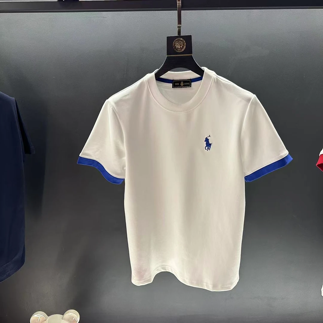 短袖圆领同款上衣刺绣T恤印花夏季