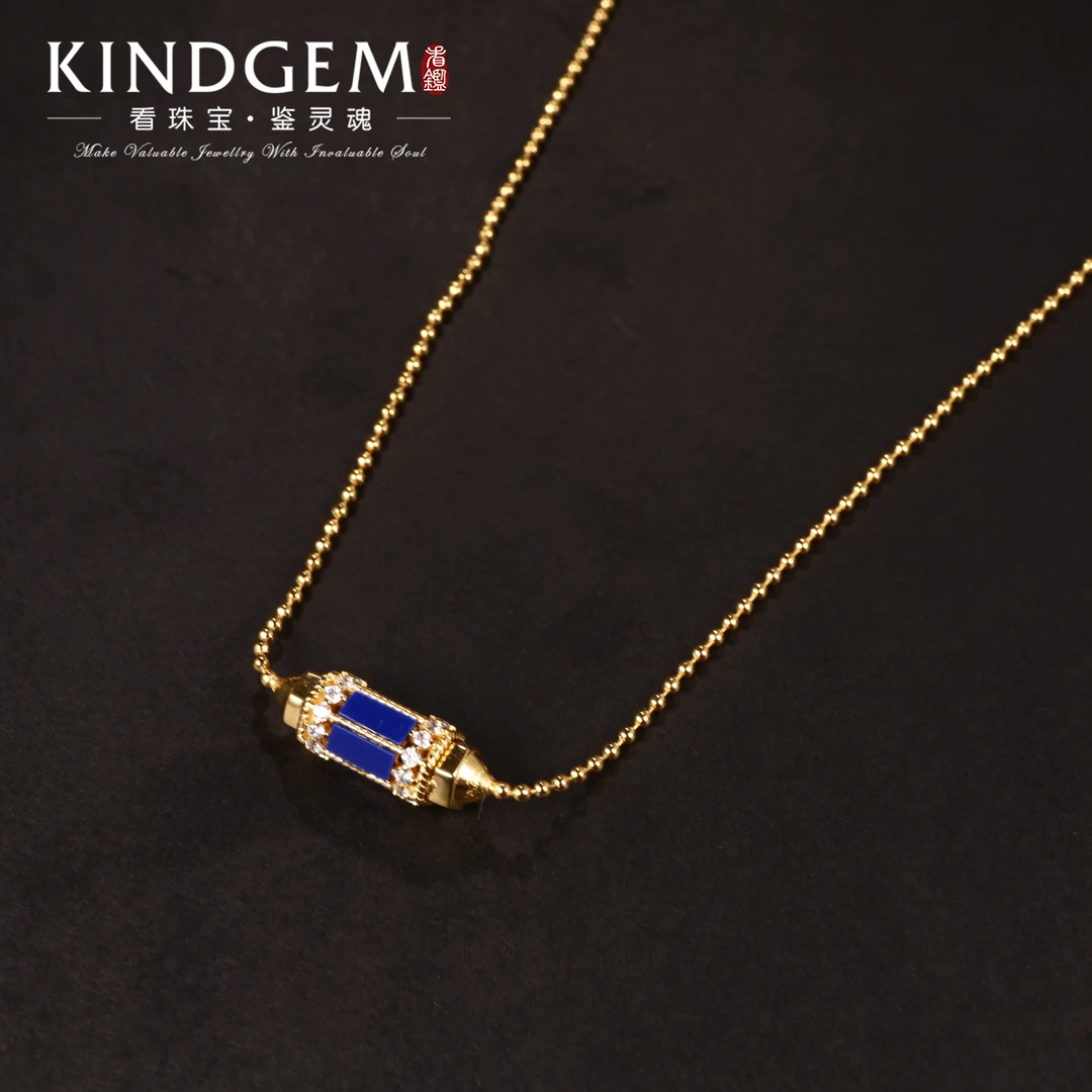 铜合金项链 优雅轻奢时尚镶嵌项链坠链（50cm）C-29588