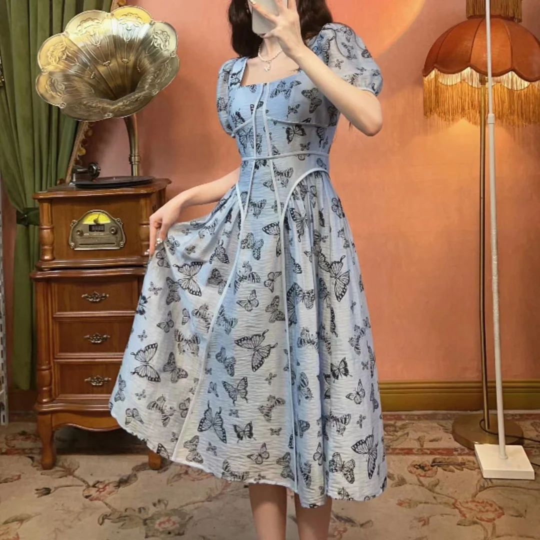 Meika-【少女的梦】春夏重工新款收腰显瘦小短裙-32703M