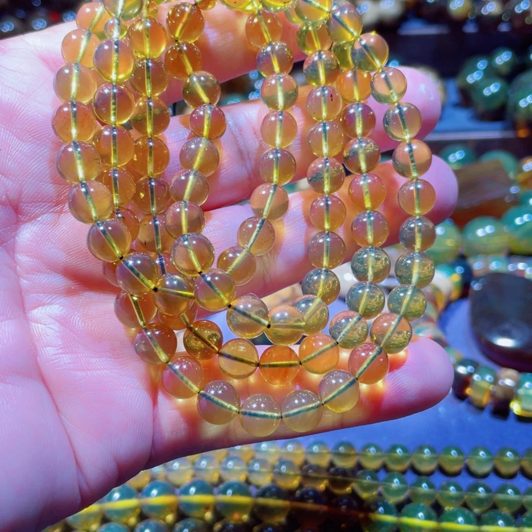 琥珀未镶嵌手链天然