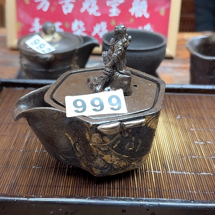 纯手工制作粗陶茶具