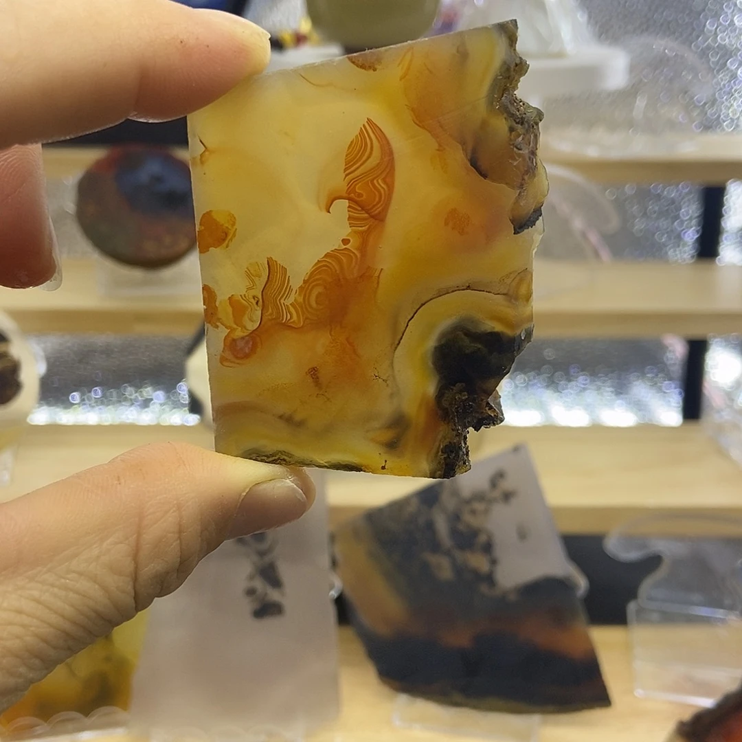 定制玛瑙巴玉玛瑙象形花牌