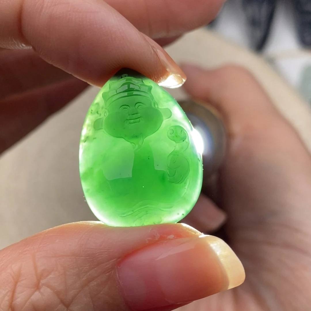 颈饰未镶嵌翡翠财神