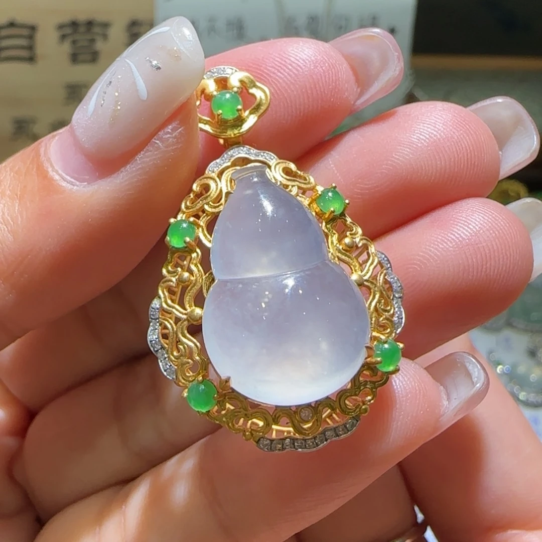 【闪购商品】翡翠颈饰18K金镶嵌缅甸